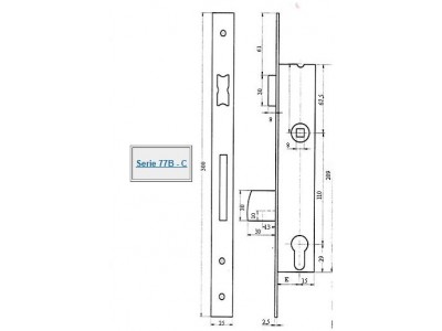 DYLA smaldeurslot serie 77B-77C