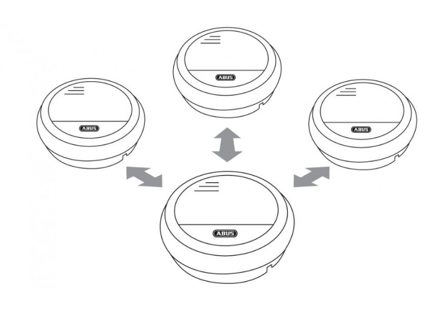 ABUS rookmelder technische tekening