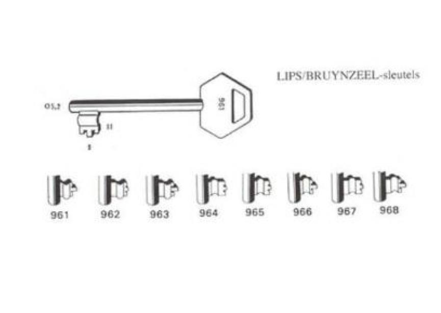 Lips Bruynzeel sleutels serie 2000